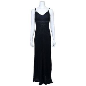 Cache Womens‎ S Mesh Net Black Empire Waist Maxi Dress Casual Summer Cruise